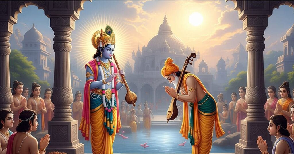 narad muni aur shri krishna golok dham mein